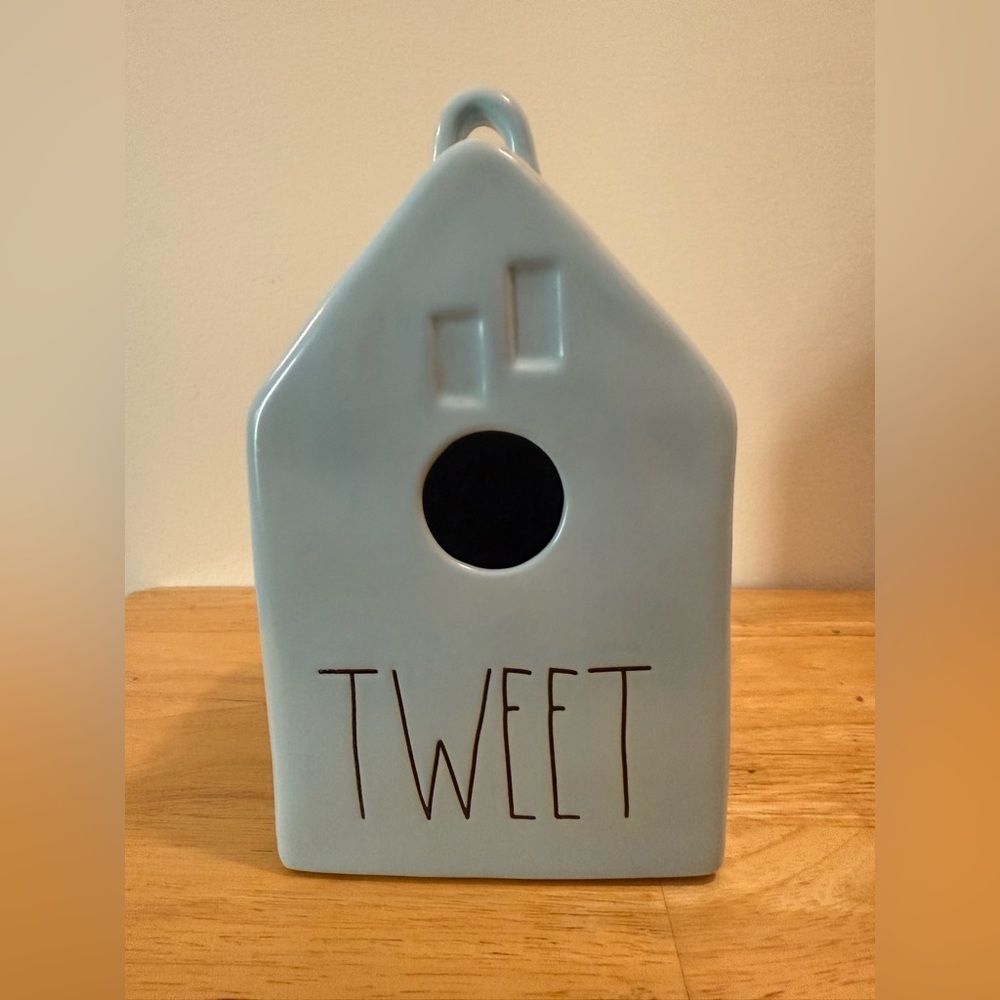 Rae Dunn Artisan Collection Blue Ceramic Birdhouse